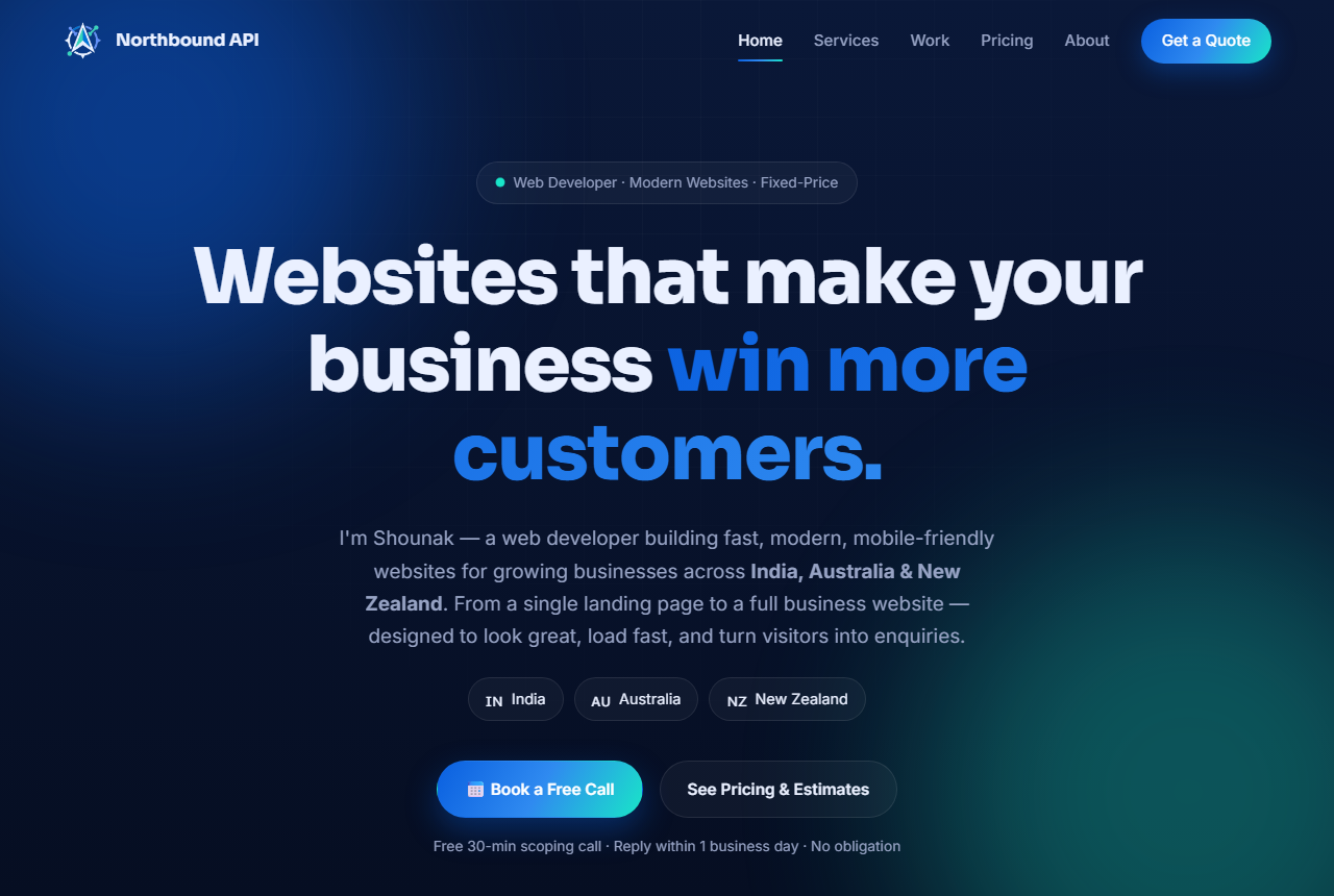Northbound API website design